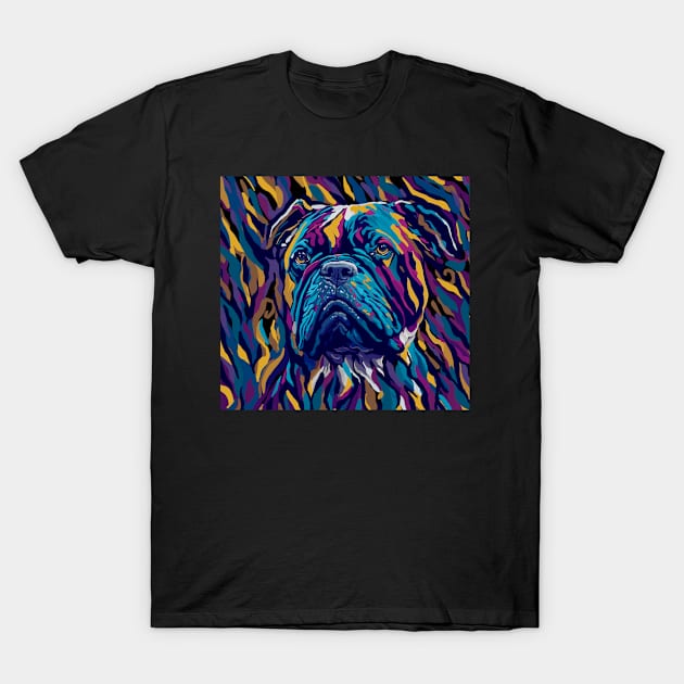 Bulldog abstract pop art T-Shirt by BAJAJU